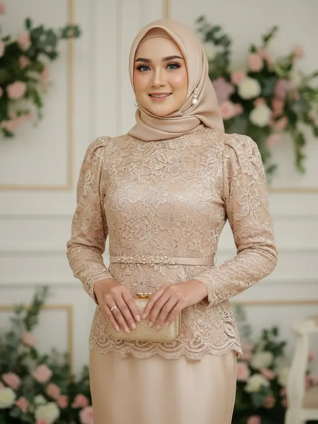 Model Gamis Brokat Duyung Terbaru 2026 (Foto: Gemini AI)