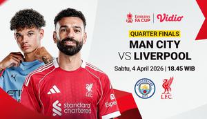 Manchester City vs Liverpool menjadi duel klasik untuk perebutan tiket Semifinal FA Cup, eksklusif cuma di Vidio
