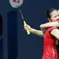 Ganda putri Indonesia Greysia Polii/Nitya Krishinda Maheswari berpeluang lolos ke semifinal BWF Dubai World Superseries Finals 2015. (Liputan6.com/Humas PP PBSI)