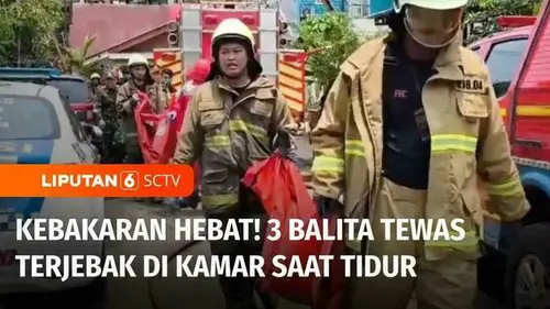 VIDEO: Tragis! Tiga Balita Tewas saat Tidur dalam Kebakaran Rumah