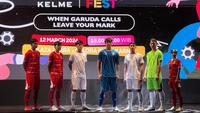Kelme resmi merilis jersey Timnas Indonesia yang baru untuk periode 2025. (Liputan6.com/Dimas Ramadhan Wicaksana)