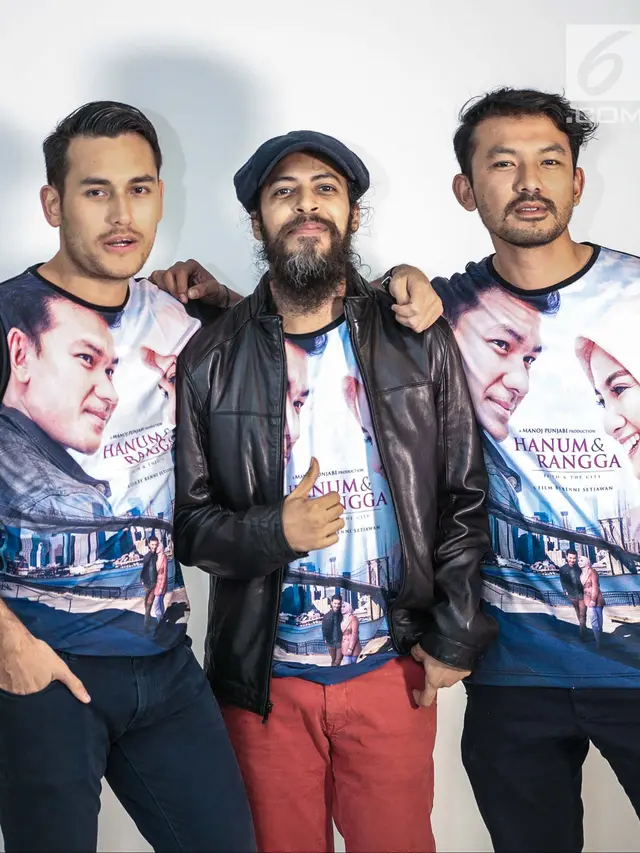 Artis Rio Dewanto (kanan), Arifin Putra (kiri), dan Alex Abbad (tengah). (Liputan6.com/Faizal Fanani)