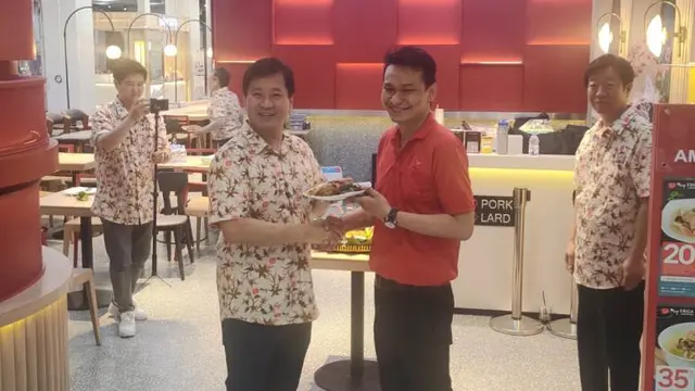 Grand Opening Restoran Khas Korea, Ebiga Jjamppong di Jakarta Barat, Rabu, 6 Maret 2024.  (Liputan6.com/Henry)