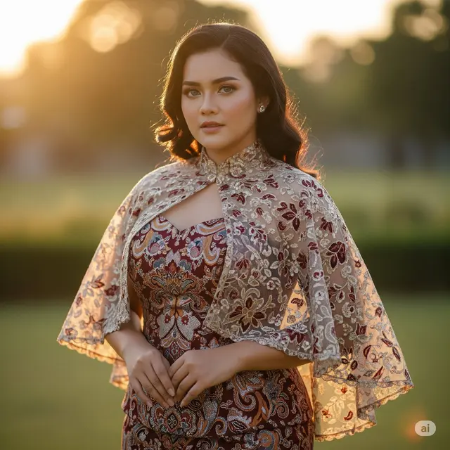 Model Gaun Brokat untuk Dada Besar. Foto: Gemini