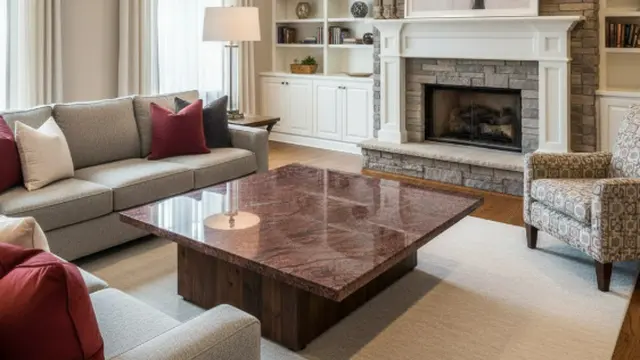 granit meja merah maroon