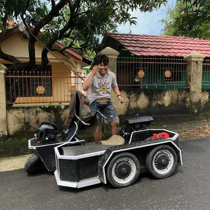 10 Potret Modifikasi Vespa Siap Tempur, Bentuknya Keren Serupa Tank