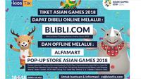 Pembelian tiket Asian Games 2018 dialihkan ke Blibli.com (Foto: Screenshot kiosTix.com)