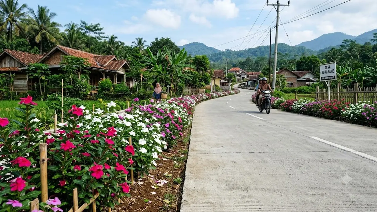 Tanaman yang Cocok untuk Pinggir Jalan Cor Desa