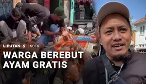 Warga Berebut Ayam Gratis, Peternak Keluhkan Harga Pakan Tinggi