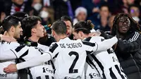 Hasil ini membuat Juventus hanya perlu hasil imbang di leg kedua pada April mendatang untuk maju ke final, sementara Fiorentina harus menang setidaknya dengan selisih dua gol untuk lolos ke laga puncak. (AFP/Alberto Pizzoli)