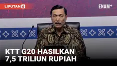 Menteri Koordinasi Bidang Kemaritiman dan Investasi Luhut Binsar Pandjaitan mengungkap berbagai keuntungan dari perhelatan KTT G20 Bali. Salah satunya kontribusi terhadai PDB Indonesia yang mencapai triliunan rupiah.