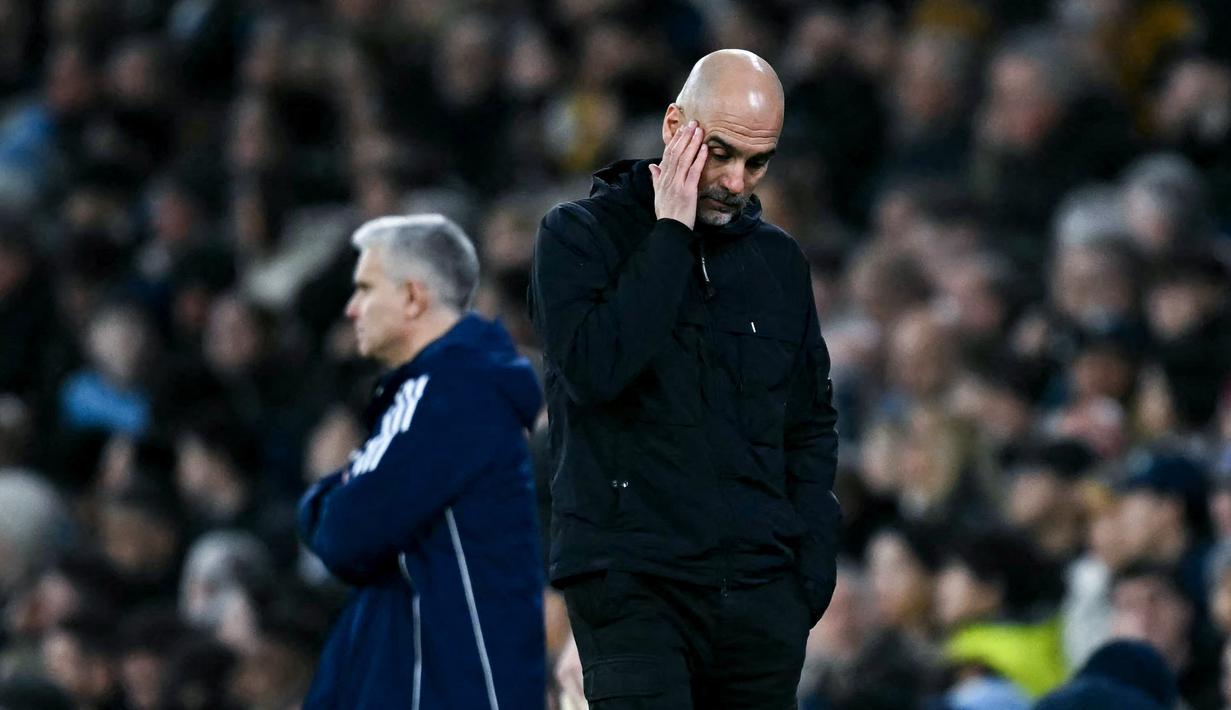 Manchester City yang tengah bersaing di papan atas harus kembali kehilangan poin penting jelang pekan-pekan akhir musim. Kini terpaut tujuh poin dari sang pemuncak klasemen Arsenal. (AFP/Paul Ellis)