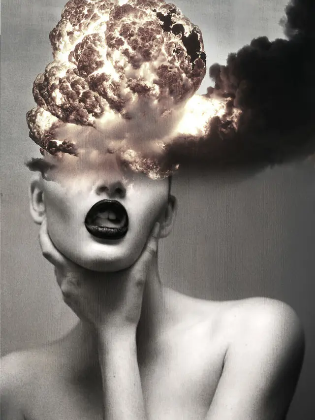 Double Exposure Wajah dan Alam