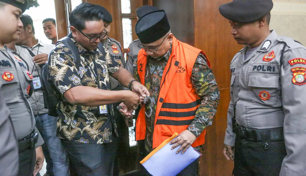 Terdakwa kasus dugaan korupsi kuota haji periode 2023-2024 Yaqut Cholil Qoumas) bersiap mengikuti sidang di Pengadilan Tipikor, Jakarta, Selasa, 11 Agustus 2026. (KLY/Arie Basuki)