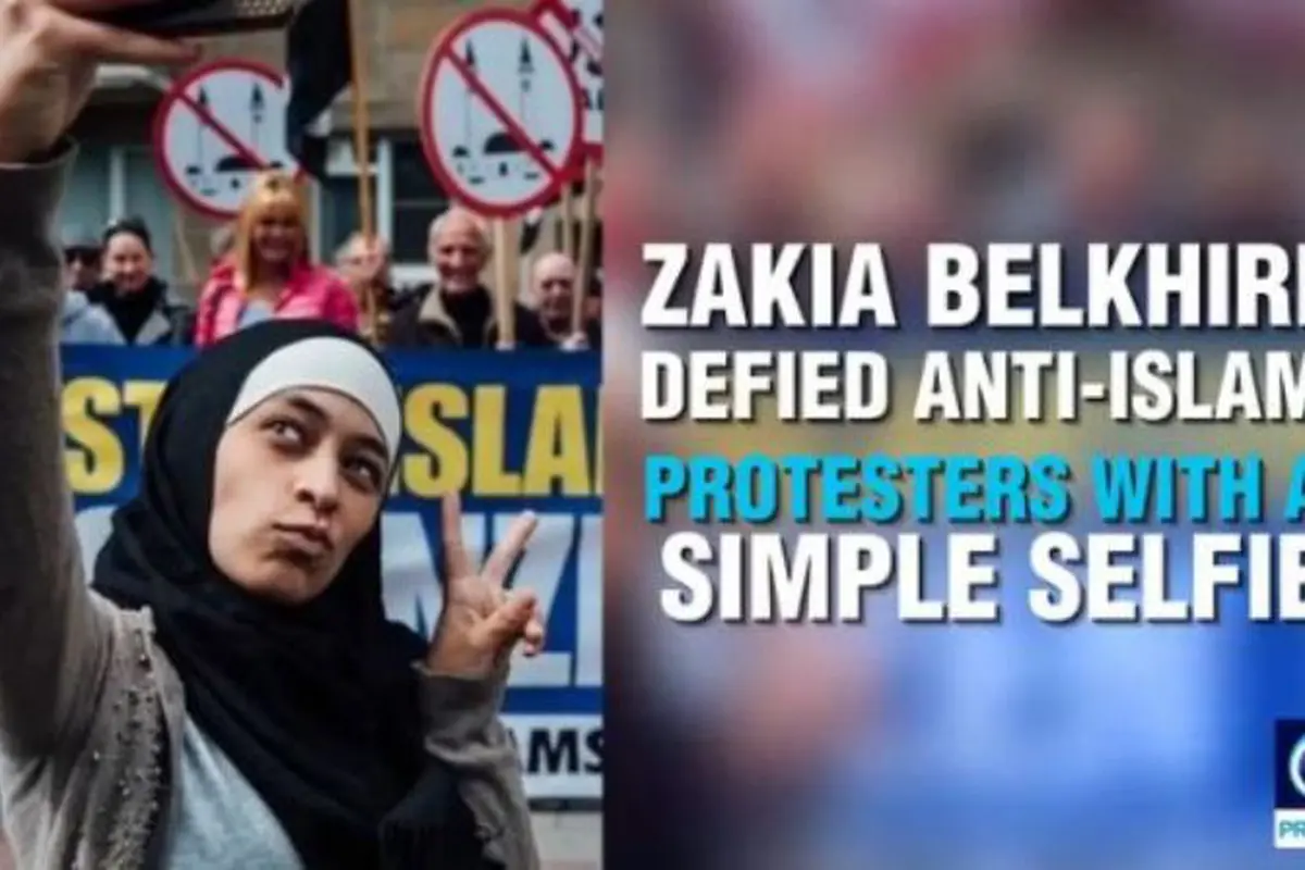 Gadis Muslim Lawan Anti-Islam dengan Senyuman, Salut!