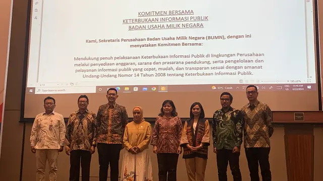 Enam perusahaan Badan Usaha Milik Negara (BUMN) berkolaborasi menyelenggarakan Forum Edukasi Keterbukaan Informasi Publik pada Selasa, 23 April 2024. (Foto: Liputan6.com/Natasha K)