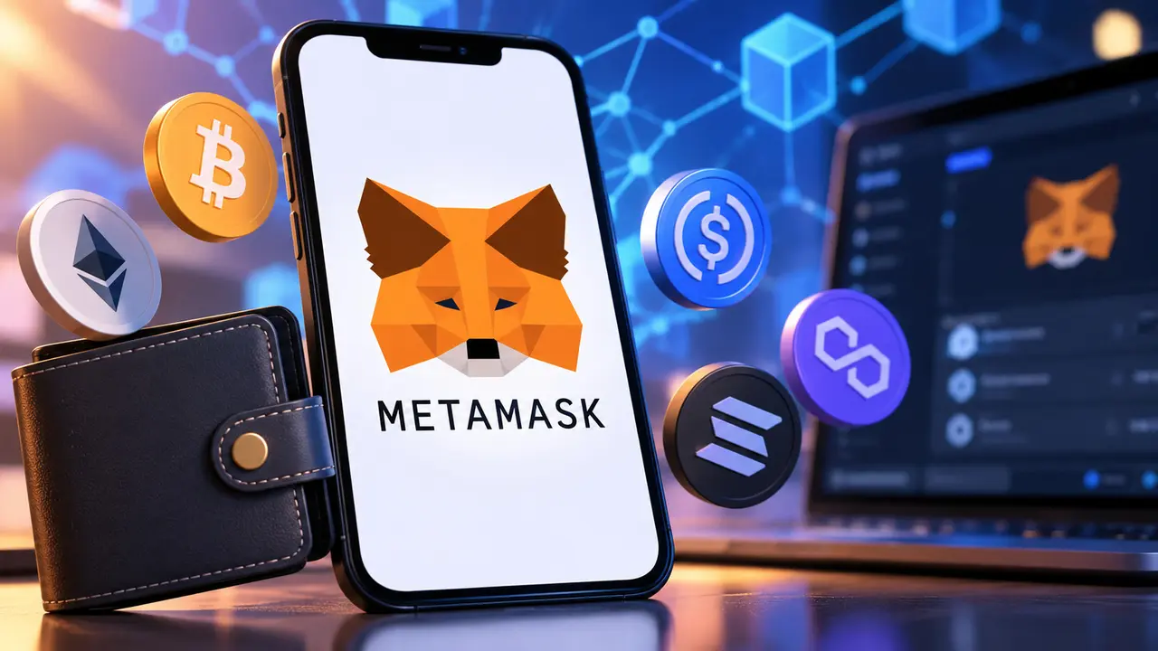 Salah satu dompet kripto yang paling banyak digunakan MetaMask. (Ilustrasi by AI)