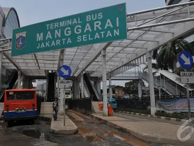 Kondisi Terminal Manggarai yang baru setahun lalu di revitalisasi kini tampak memprihatinkan, Jakarta (5/9/2014) (Liputan6.com/Johan Tallo)