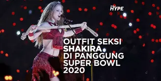 Outfit Seksi Shakira di Panggung Super Bowl 2020