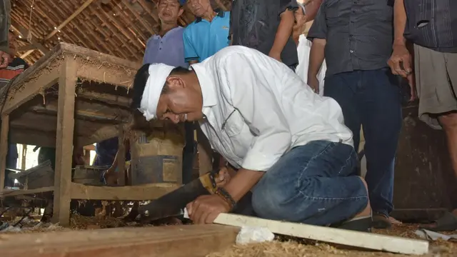 Calon Wakil Gubernur Jawa Barat Dedi Mulyadi di Bekasi. (Liputan6.com/Abramena)