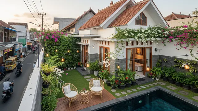 Gambar Desain Rumah Ala Villa/ Ilustrasi AI