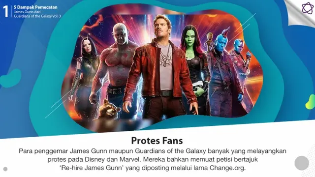 [Bintang] 5 Dampak Pemecatan James Gunn dari Guardians of the Galaxy Vol. 3
