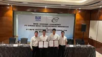 Penandatanganan MoU PT China West Development Indonesia dan PT MPX Logistic International Tbk (Foto: MPX Logistics Internasional)