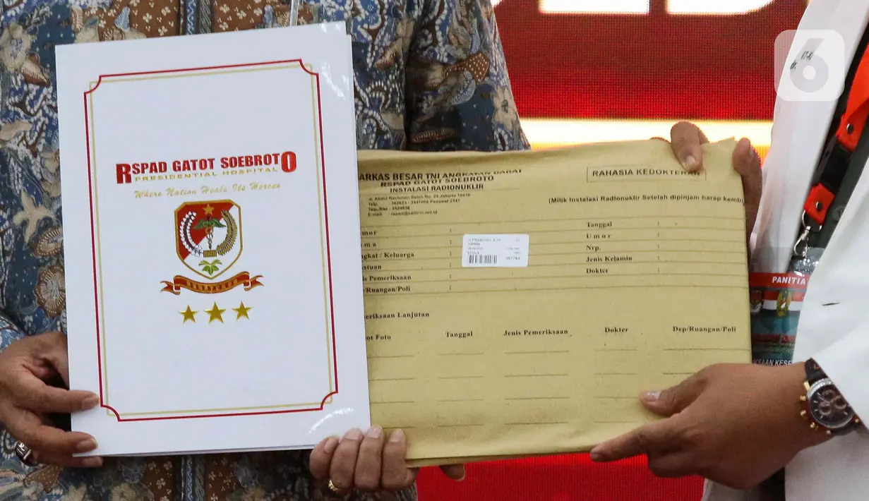 Ketiga pasangan bakal calon presiden dan wakil presiden juga dinyatakan bebas dari penyalahgunaan narkoba. (Liputan6.com/Herman Zakharia)