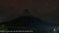 Gunung Lewotobi Laki-Laki Kembali Erupsi Kamis Malam 20 Maret 2025. (Foto: Istimewa/Antara/PVMBG KESDM)