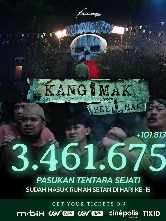 Laporan jumlah penonton film Kang Mak From Pee Mak. (Foto: Dok. Instagram @vinogbastian__)