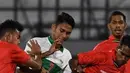 Permainannya yang selalu mengejar bola membuat pergerakan Marselino Ferdinan selalu dijaga pemain Timor Leste. Pemain bernomor punggung 7 menjadi pemain kunci kemenangan 3-0 Timnas Indonesia vs Timor Leste. (Liputan6.com/IG/@nymbudhiana)