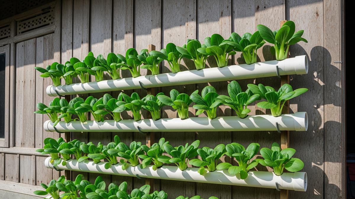 Cara Membuat Kebun Pakcoy Vertikal dari Pipa Bekas, Solusi Hemat Lahan untuk Rumah Minimalis