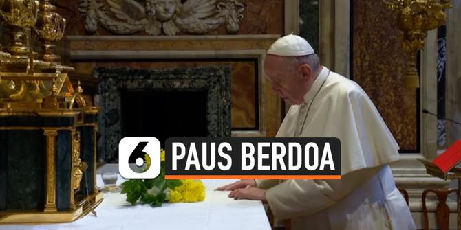 VIDEO: Paus Fransiskus Berdoa Agar Warga Selamat dari Virus Corona