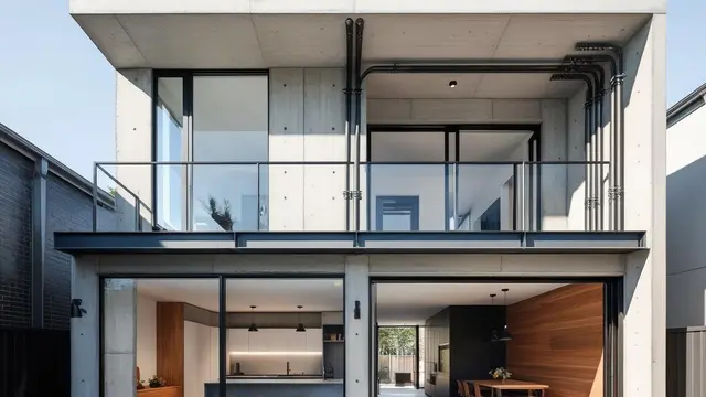 Desain Rumah Lantai 2 Minimalis Industrial