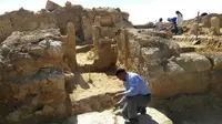 Kuil berusia 2.200 tahun yang ditemukan di Mesir. (AP)