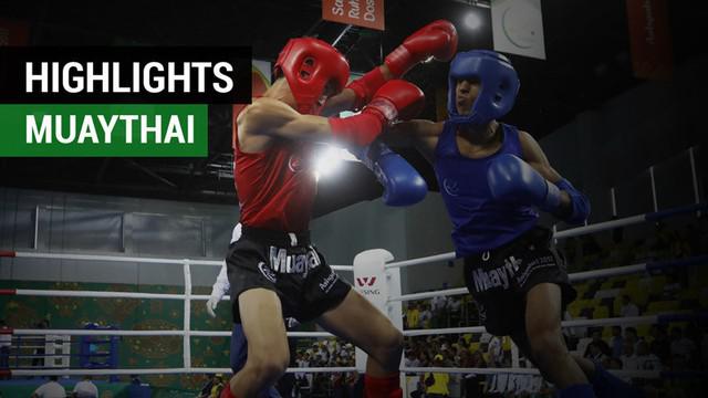 Berita video highlights muaythai di Asian Indoor and Martial Arts Games 2017 pada Senin (18/9/2017).