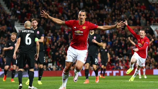 Ibrahimovic Cetak Gol, Manchester United Susah Payah Hadapi Perlawanan FC Zorya Luhansk