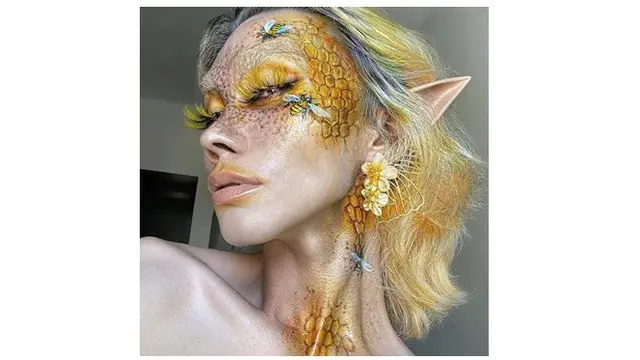 7 Ilustrasi Kecantikan dengan Sentuhan Seram dari Makeup Ini Curi Perhatian