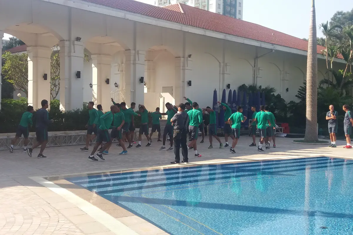 Latihan Timnas Indonesia (Liputan6.com / Windi Wicaksono)
