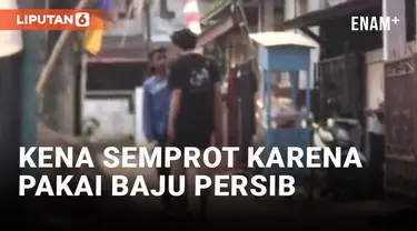 Pakai Baju Persib, Kuli di Jakarta Kena Semprot