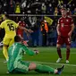 Villarreal. Kekalahan kelima musim 2021/2022 sekaligus yang pertama di Liga Champions musim ini terjadi di leg pertama perempatfinal, 6 April 2022 saat bertandang ke markas Villarreal. Mereka kalah 0-1 berkat gol tunggal Arnaut Danjuma di menit ke-8. (AFP/Pierre-Philippe Marcou)