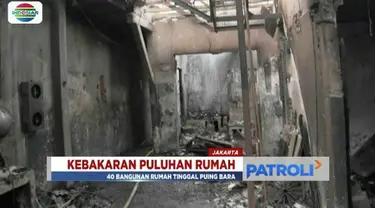 40 rumah warga padat penduduk di Jelambar, Grogol Petamburan, Jakarta, hangus dilalap api.