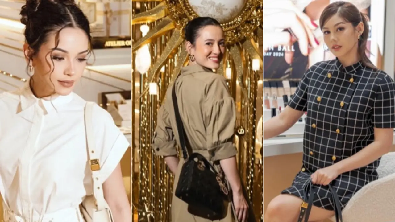 Para Artis Kenakan Tas Dior saat Hadir di Dior Beauty Holiday 2024