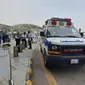 Ilustrasi ambulans untuk jemaah haji di Bandara Madinah. KKHI Makkah akan mengevakuasi jemaah sakit yang akan dipulangkan ke Tanah Air menggunakan mobil ambulans. (Liputan6.com/Nafiysul Qodar)
