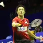 Tunggal putra Indonesia Jonatan Christie sumbang poin kedua di perempat final Piala Sudirman 2015 melawan Taiwan (Humas PP PBSI)