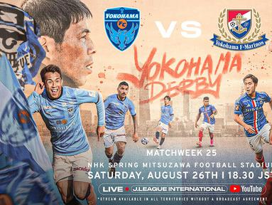 Pekan ke-25 J1 League 2023, Sabtu (26/8/2023) akan diwarnai laga Derbi Yokohama, antara tuan rumah Yokohama FC menghadapi Yokohama F. Marinos. Dalam sejarahnya, Yokohama F. Marinos merupakan peleburan dua klub di kota Yokohama, yaitu Yokohama Flugels dan Yokohama Marinos pada 1999. Para fans fanatik Yokohama Flugels yang tidak setuju klub kebanggaannya melebur akhirnya membentuk klub baru, yaitu Yokohama Fulie Sports Club atau yang lebih dikenal dengan Yokohama FC. Bumbu sejarah itulah yang kerap menjadikan Derbi Yokohama berlangsung panas, apalagi dalam pertemuan terbaru nanti kedua tim mengusung beda kepentingan. (J.LEAGUE)