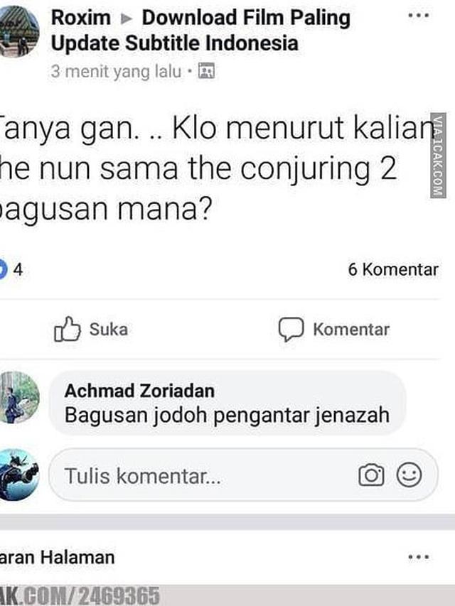 6 Status Facebook saat Tanya Judul Film Bikin Geleng Kepala