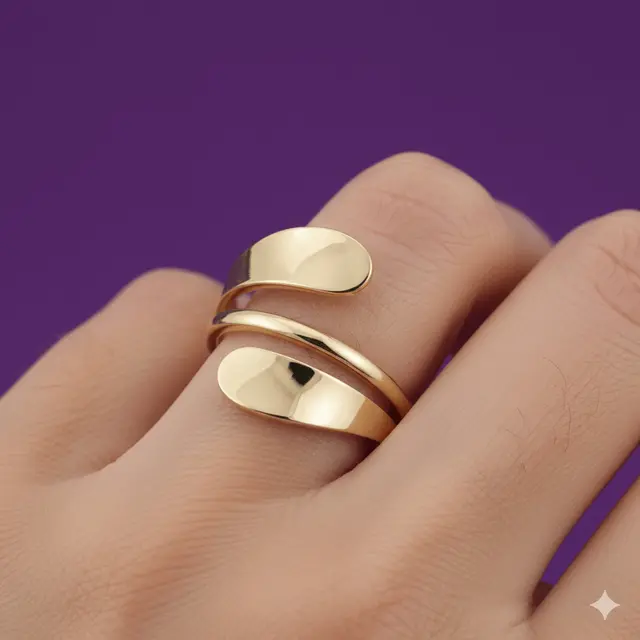 Model Cincin Emas Spiral Unik 2 Gram by Gemini