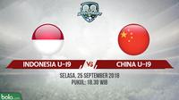 PSSI Anniversary Indonesia U-19 Vs China U-19 (Bola.com/Adreanus Titus)