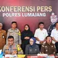 Kapolres Lumajang AKBP Boy Jackson Situmorang memberikan keterangan soal penangkapan pegawai pemkab Lumajang karena kasus narkoba. (Istimewa)